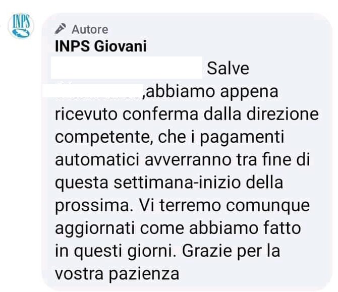 Pagamento bonus stagionali 1600 euro e 2400 euro