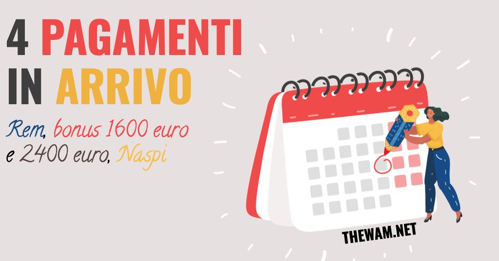 Reddito di emergenza bonus 1600 euro bonus 2400 euro naspi pagamenti luglio
