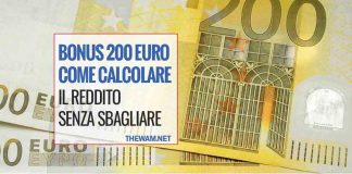 Bonus 200 euro, come calcolare il reddito senza sbagliare