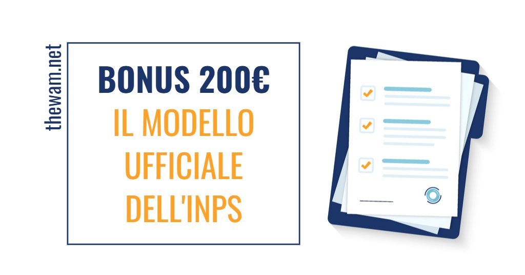 Bonus 200 euro dipendenti: il modello ufficiale dell'Inps