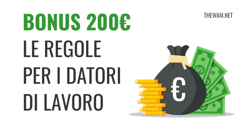 Bonus 200 euro dipendenti. Che deve fare il datore di lavoro