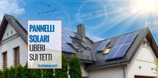 Pannelli solari liberi sui tetti