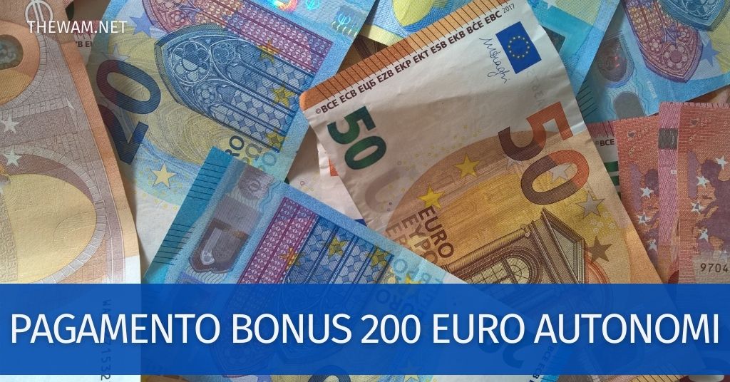Pagamento del bonus 200 euro agli autonomi