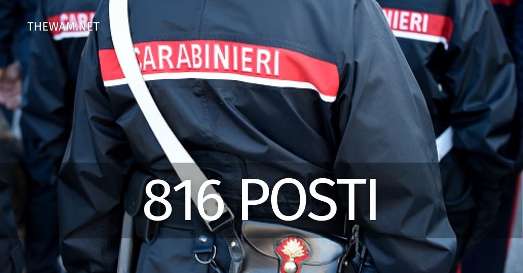 Concorso carabinieri, 816 posti (anche civili): i requisiti