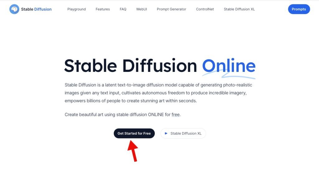 homepage-stable-diffusion-online