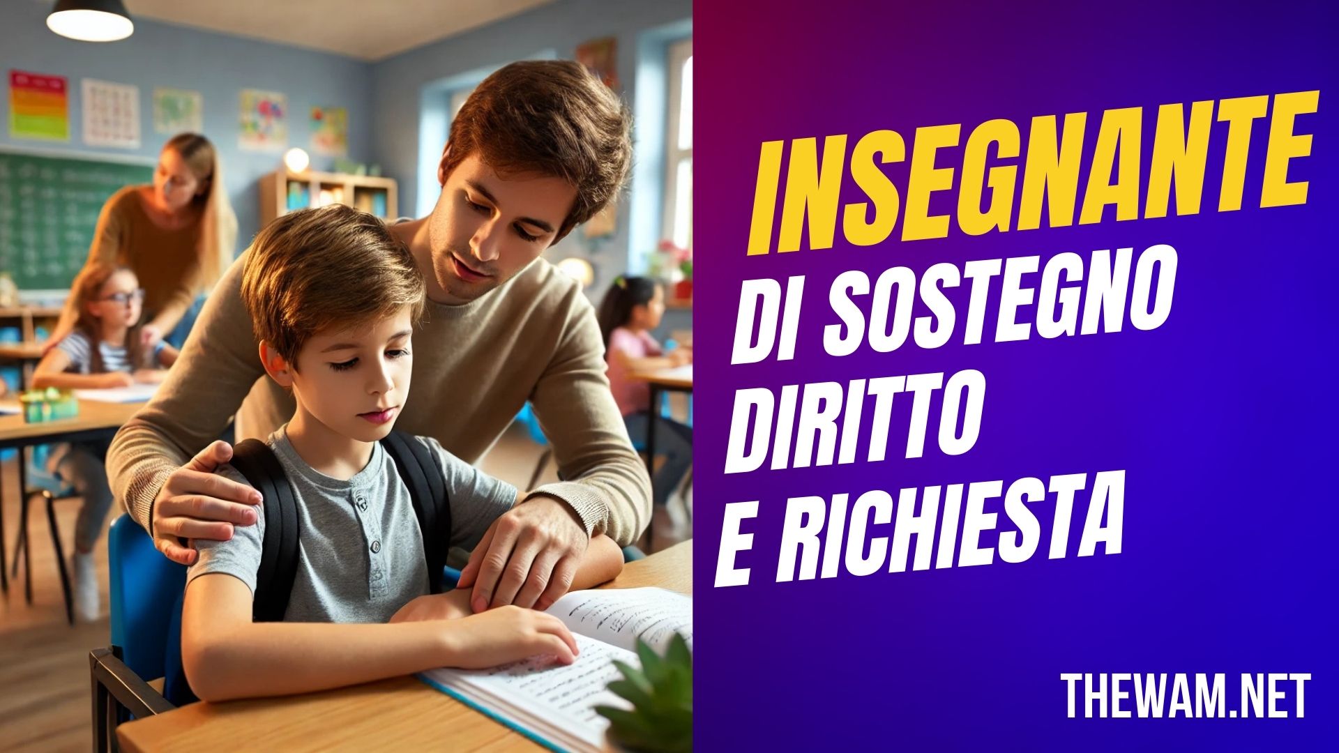 Chi ha diritto e come si chiede l’insegnante di sostegno